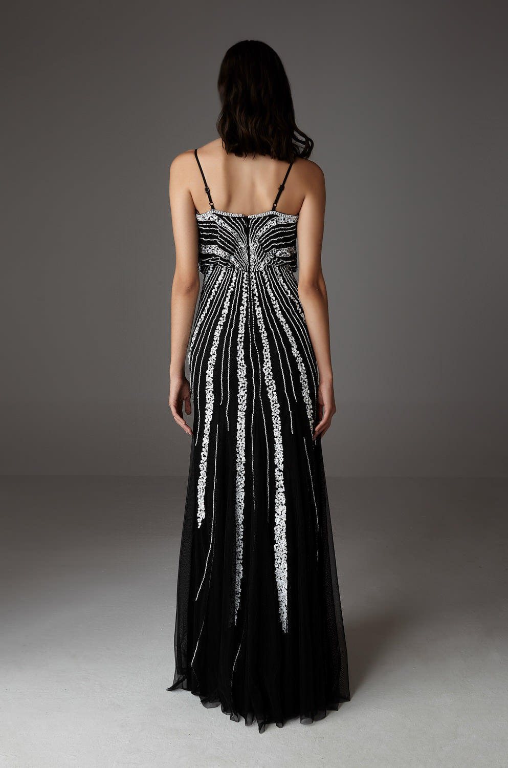IVET MAXIVESTIDO MONOCROMÁTICO NEGRO/BLANCO
