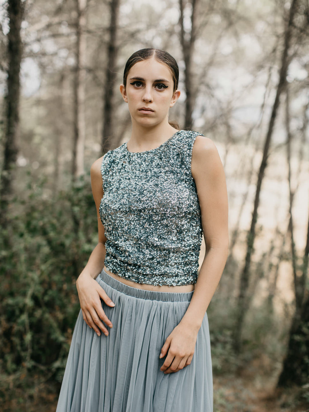 TOP CLARA TEAL