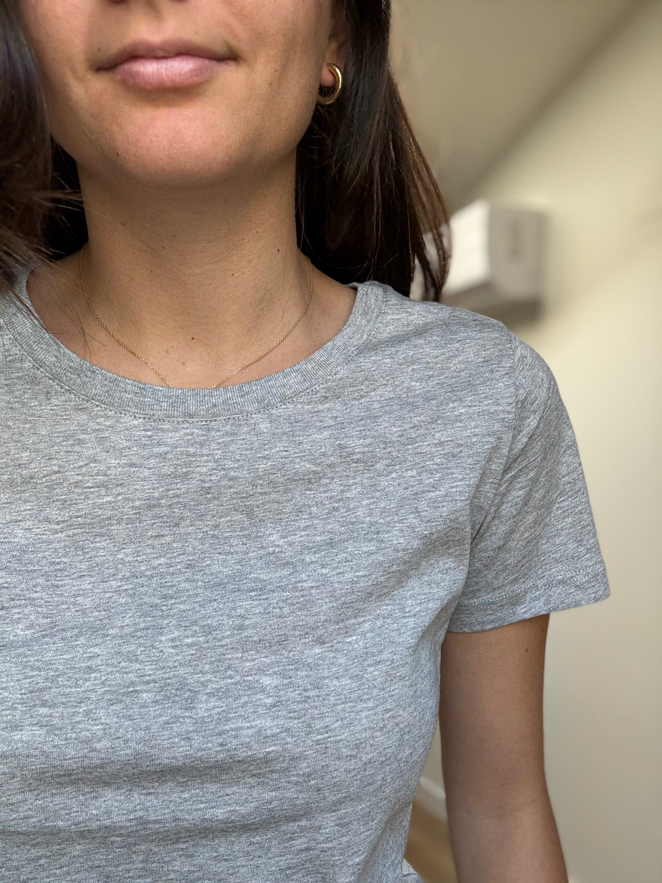 Camiseta Escote Amplio de Algodón Orgánico Mujer